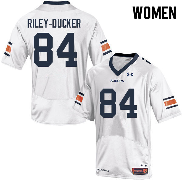Women #84 Micah Riley-Ducker Auburn Tigers College Football Jerseys Sale-White